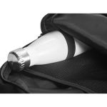 Sac à sangle unique rembourré en RPET à réflecteurs et poche avant couleur noir Septième vue