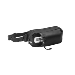 Sac de taille en RPET à détails réfléchissants et poche pour bouteille couleur noir cinquième vue