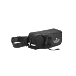 Sac de taille en RPET à détails réfléchissants et poche pour bouteille couleur noir image avec logo