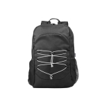 Sac à dos pour PC 15,6'' en RPET avec éléments réfléchissants couleur noir première vue