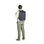 Sac à dos pour PC 15,6” en polyester 600D avec 2 modes de transport couleur gris foncé Dixième vue