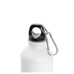 Gourde en aluminium mate avec mousqueton 540 ml Matt Cruiser couleur blanc troisième vue