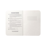 Carnet semi-rigide écologique A5 avec des pages rayées SemirigidCoffee couleur bleu troisième vue
