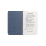 Carnet avec couverture en écorce de café A6 pages lisses Soft Coffee couleur bleu troisième vue