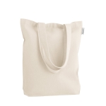 Sac polyvalent avec coton recyclé à anses longues 220 g/m² couleur naturel troisième vue