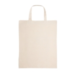 Sac pliable composé de coton recyclé à anses 140 g/m² couleur naturel deuxième vue