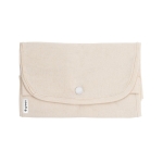 Sac pliable composé de coton recyclé à anses 140 g/m² couleur naturel troisième vue