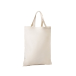 Sac pliable composé de coton recyclé à anses 140 g/m² couleur naturel quatrième vue
