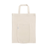 Sac pliable composé de coton recyclé à anses 140 g/m² couleur naturel