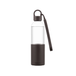 Gourde en tritan avec étui en silicone de couleur 500 ml Melior couleur marron foncé