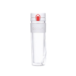Gourde tritan avec bande de silicone et anti-fuites 450 ml Bistro couleur blanc