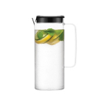 Grande carafe en plastique avec couvercle coloré 1,2L Melhor couleur noir
