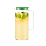 Grande carafe en plastique avec couvercle coloré 1,2L Melhor couleur vert première vue