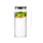 Grande carafe en plastique avec couvercle coloré 1,2L Melhor couleur marron foncé