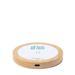 Chargeur sans fil circulaire avec boîtier éco en chanvre biologique vue principale