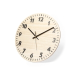 Horloge murale en bois pour cadeau publicitaire Woody couleur bois  troisième vue
