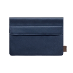 Porte-documents en cuir recyclé de qualité Recyclo Leather couleur bleu marine première vue
