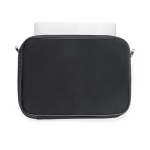 Housse pour ordinateur portable corporative en softshell 15'' couleur noir première vue
