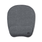 Tapis de souris publicitaire recyclé avec repose-poignets antidérapant couleur gris première vue