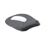 Tapis de souris publicitaire recyclé avec repose-poignets antidérapant couleur gris deuxième vue