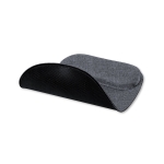 Tapis de souris publicitaire recyclé avec repose-poignets antidérapant couleur gris  troisième vue