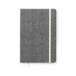 Carnet écologique coton recyclé A5 pages lisses Recycled Cotton couleur noir première vue