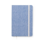 Carnet écologique coton recyclé A5 pages lisses Recycled Cotton couleur bleu première vue