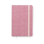 Carnet écologique coton recyclé A5 pages lisses Recycled Cotton couleur rouge première vue