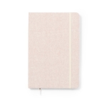 Carnet écologique coton recyclé A5 pages lisses Recycled Cotton couleur beige première vue