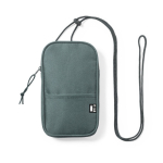 Pochette de téléphone avec bandoulière et zip Expedition RPET couleur gris première vue