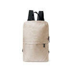 Sac à dos de voyage résistant en plastique recyclé Compact RPET couleur beige première vue