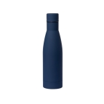 Bouteille en métal avec bande de liège avec logo 750 ml Lifestyle Cork couleur bleu marine première vue