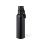 Gourde thermos en acier métallisée 530 ml Thermique Design couleur noir première vue