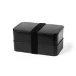 Grande boîte à lunch à deux compartiments sans BPA 1,4L Duo ToGo couleur noir première vue