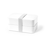 Grande boîte à lunch à deux compartiments sans BPA 1,4L Duo ToGo couleur blanc première vue