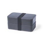 Grande boîte à lunch à deux compartiments sans BPA 1,4L Duo ToGo couleur gris première vue