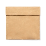 Sac à gouter thermique en papier recyclé avec fermeture velcro Snacks couleur naturel première vue