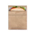 Sac à gouter thermique en papier recyclé avec fermeture velcro Snacks couleur naturel quatrième vue