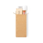 Set de voyage avec brosse à dents, peigne, dentifrice, savon Essential couleur naturel  troisième vue