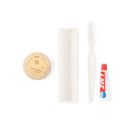 Set de voyage avec brosse à dents, peigne, dentifrice, savon Essential couleur naturel première vue