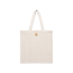 Sac en coton robuste avec fermeture à bouton 310 g/m2 Button couleur naturel première vue