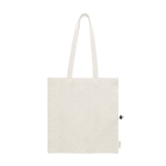 Sac avec logo plaible en coton recyclé 120 g/m2 EcoCotton couleur beige première vue