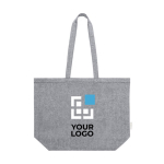 Sac en coton recyclé avec logo d'entreprise 140 g/m2 vue principale