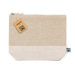 Pochette en coton certifiée Fairtrade Duo FairTrade couleur beige première vue