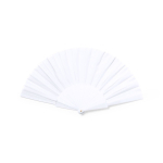 Éventail en polyester et RPET de couleurs avec boîte Color RPET couleur blanc première vue