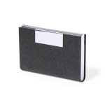 Porte-cartes publicitaire rigide RPET avec une fermeture magnétique couleur noir première vue