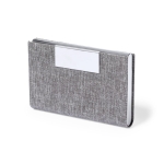 Porte-cartes publicitaire rigide RPET avec une fermeture magnétique couleur gris première vue