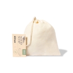 Savon solide vegan au calendula et camomille en sachet en coton 100gr couleur beige sixième vue