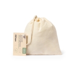 Coffret de 3 shampoings vegan et durables dans un sachet coton de 30gr couleur beige cinquième vue