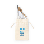 Lot de 6 petits pinceaux de maquillage avec housse en coton Mini vue principale